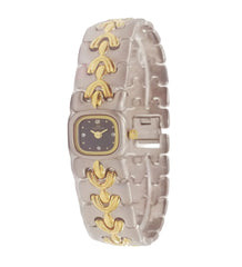 Elegance in Time, Gold- & Silver-Plated Square Ladies Watch W1501LCB010C