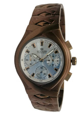 Exclusive Men's Chronograph Watch with Brown Stainless Steel Bracelet &Silver Dial