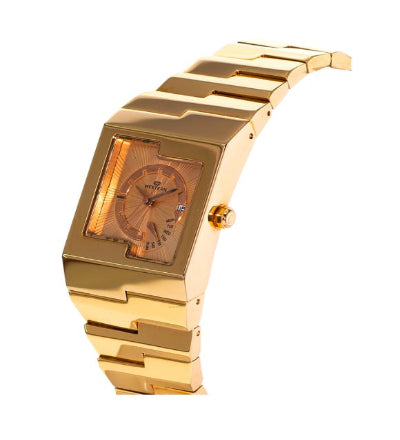 Gold Plated Western Watches Old Models Men's Quartz Analogue Rose