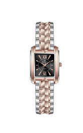Elegance in Time, Rose-Plated Square Ladies Watch A7052LPS010C