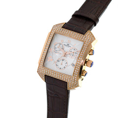 Western Men's Luxury Chronograph Watch – Brown Leather Strap