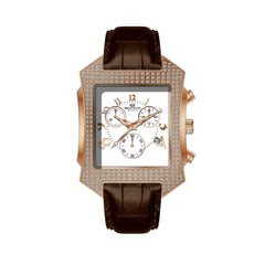 Western Men's Luxury Chronograph Watch – Brown Leather Strap