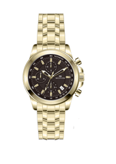 Western Luxury Gold plated Watch – Black Dial Men's Timepiece