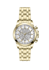Western Luxury Gold Plated Chronograph – Silver Dial Men's Timepiece