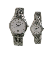 Luxury Couple Watches in Stainless Steel with Sapphire Crystal With White Dial