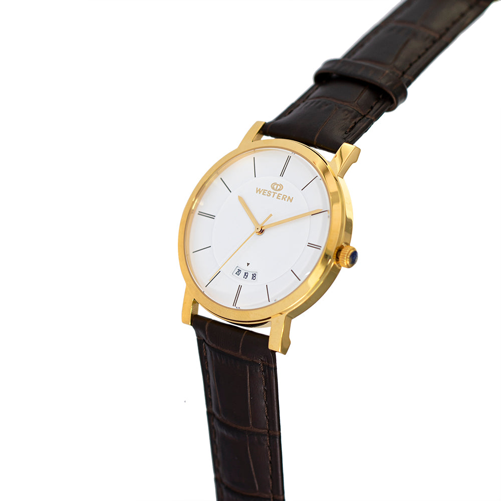 Men's Analog Leather Casual Watch Amico Series