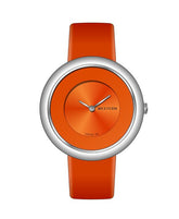 Ladies’ watch with an orange strap and dial.”
