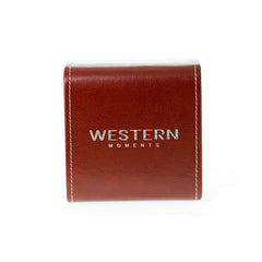 Men's Leather Strap Dual Time, Multifunction Watch