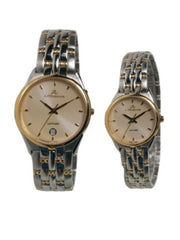Sapphire Crystal Couple Watches – Gold & Steel Premium Pair