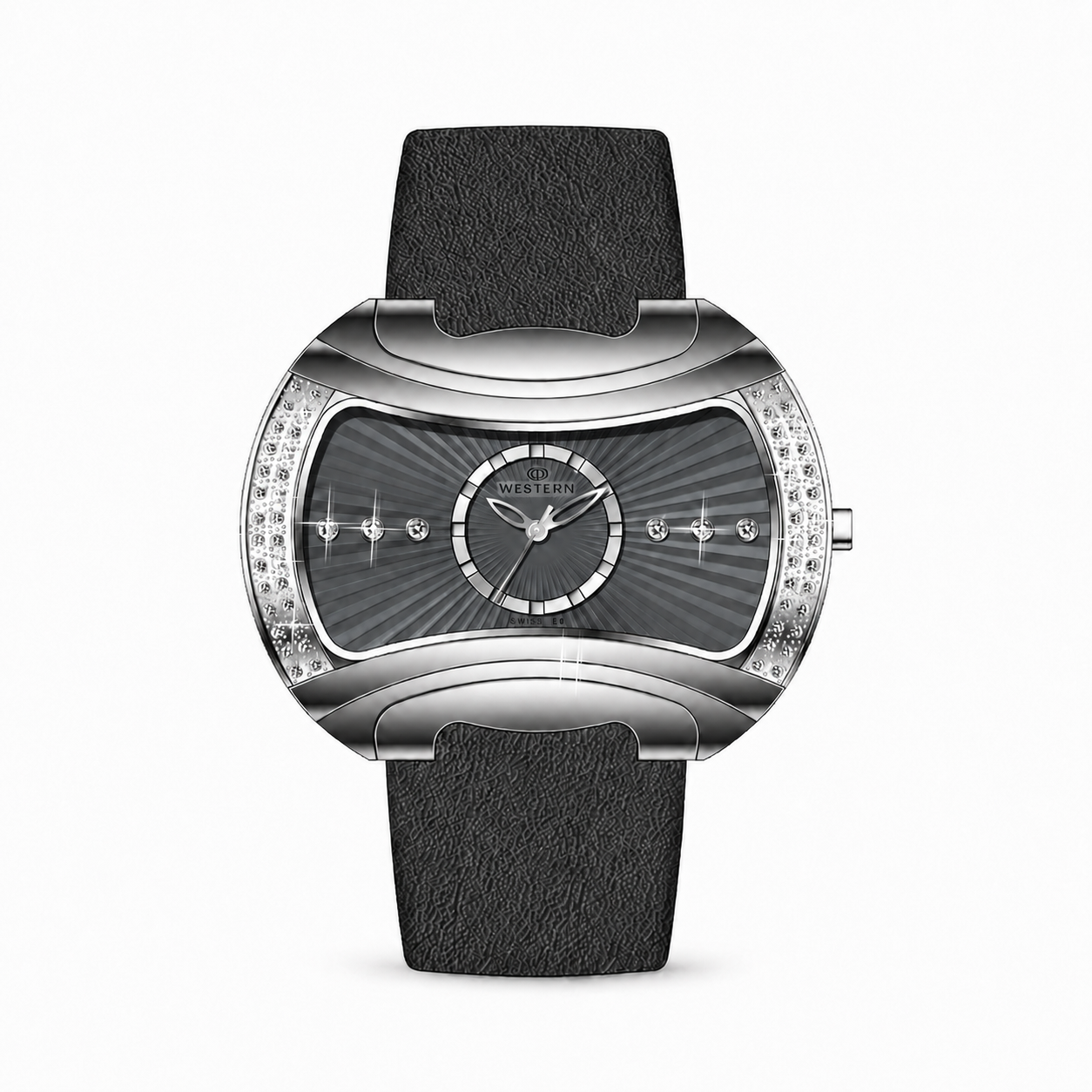 Elegant Women’s Quartz Analogue Watch with Genuine Leather Strap
