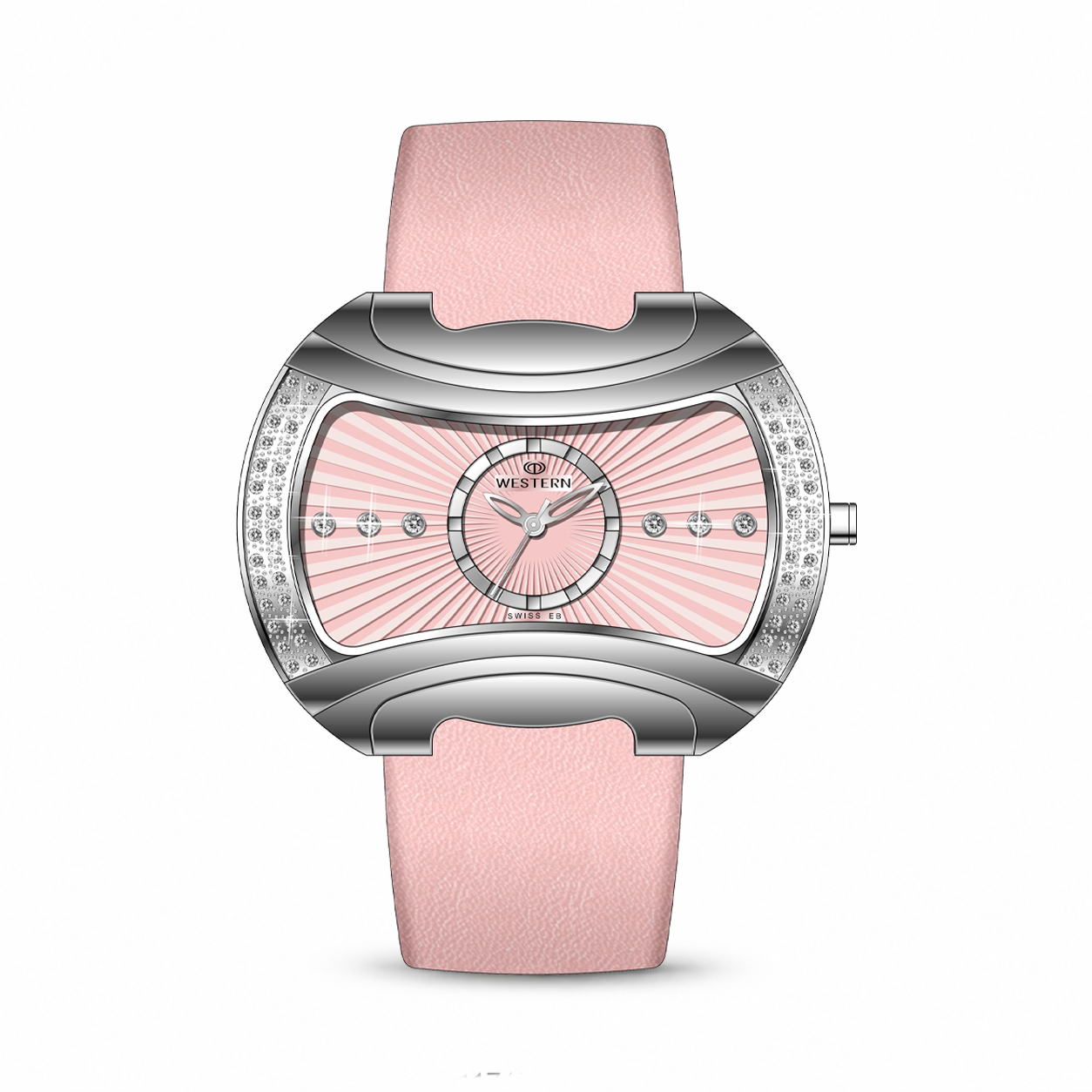 Elegant Women’s Quartz Analogue Watch with Genuine Leather Strap