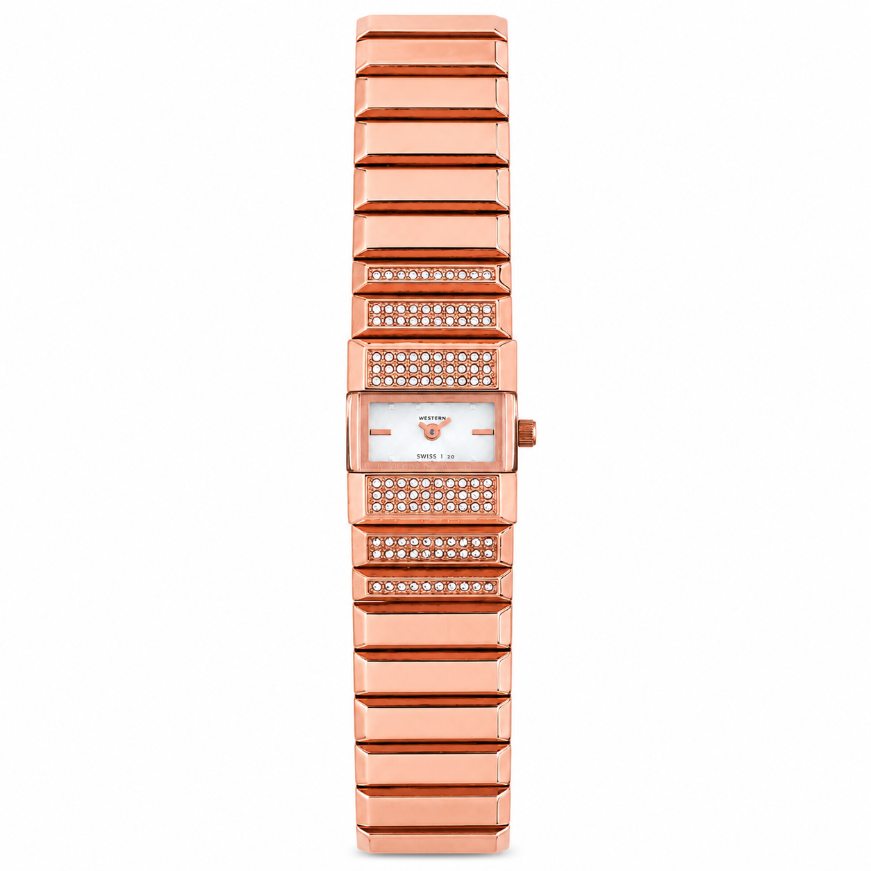 Quartz Analogue Stainless Steel Rectangle Bracelet Ladies Watch
