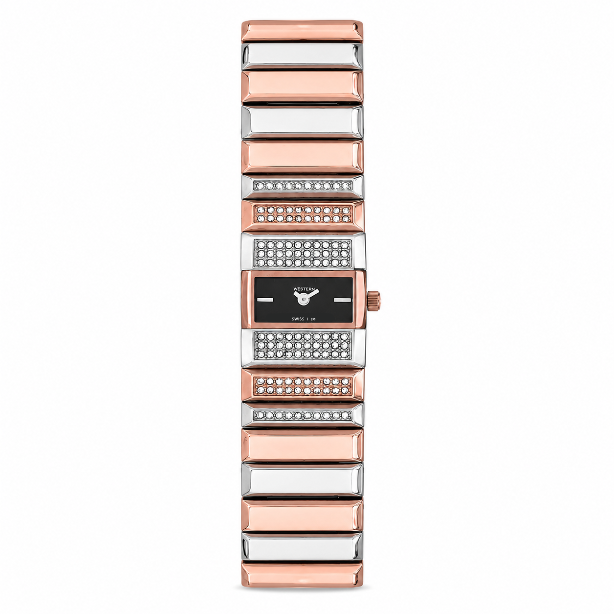 Quartz Analogue Stainless Steel Rectangle Bracelet Ladies Watch