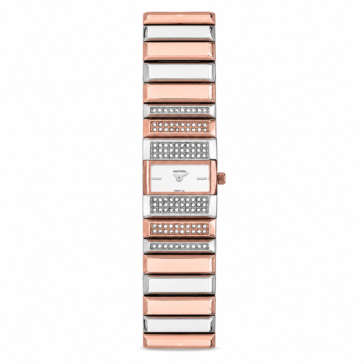 Quartz Analogue Stainless Steel Rectangle Bracelet Ladies Watch
