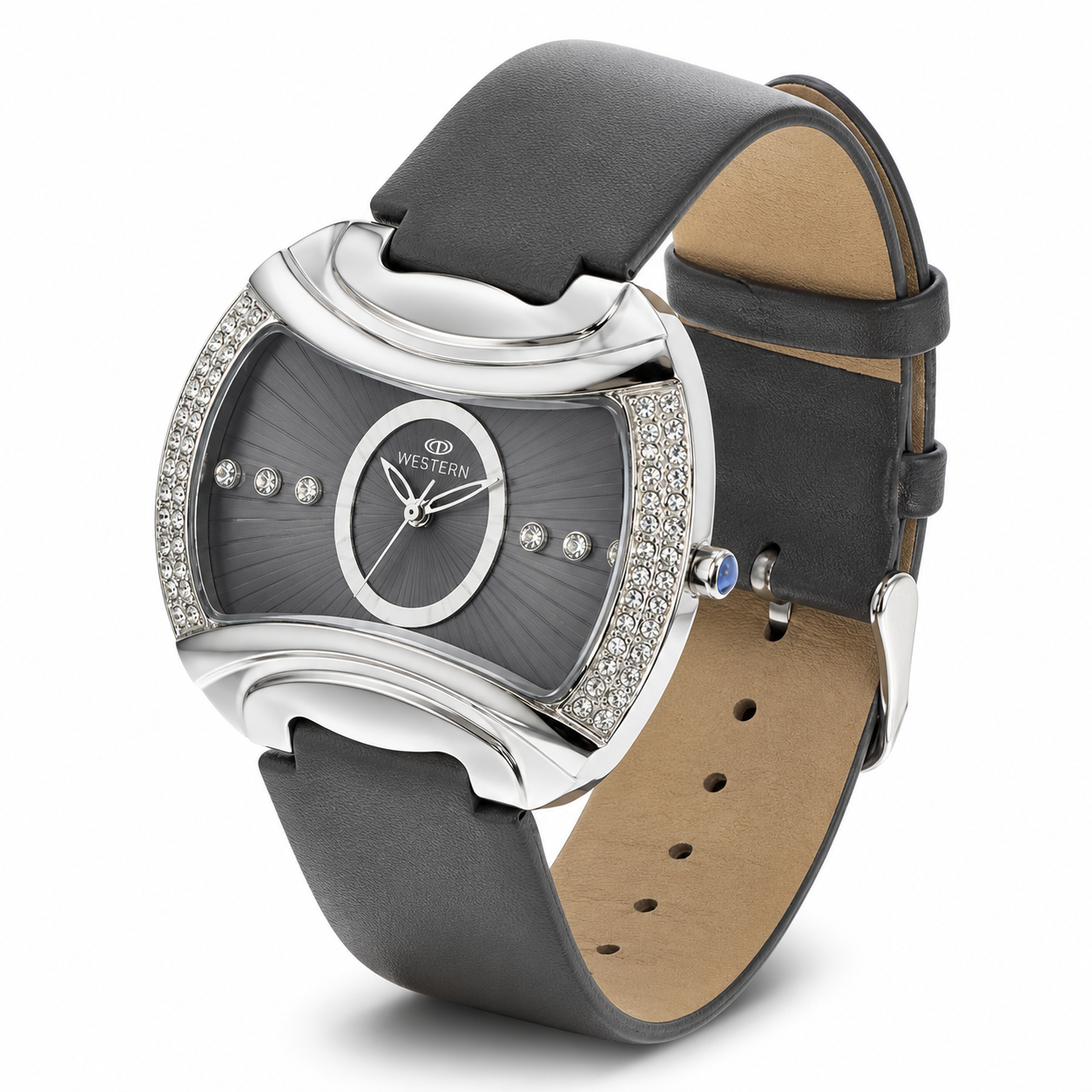 Elegant Women’s Quartz Analogue Watch with Genuine Leather Strap