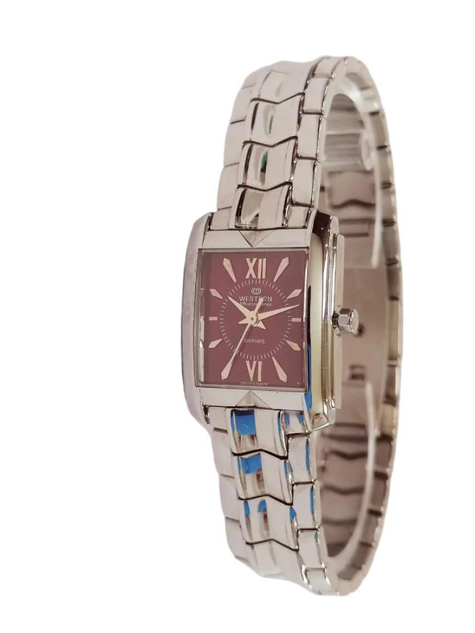 Elegance in Time, Rose-Plated Square Ladies Watch A7052LST010Q