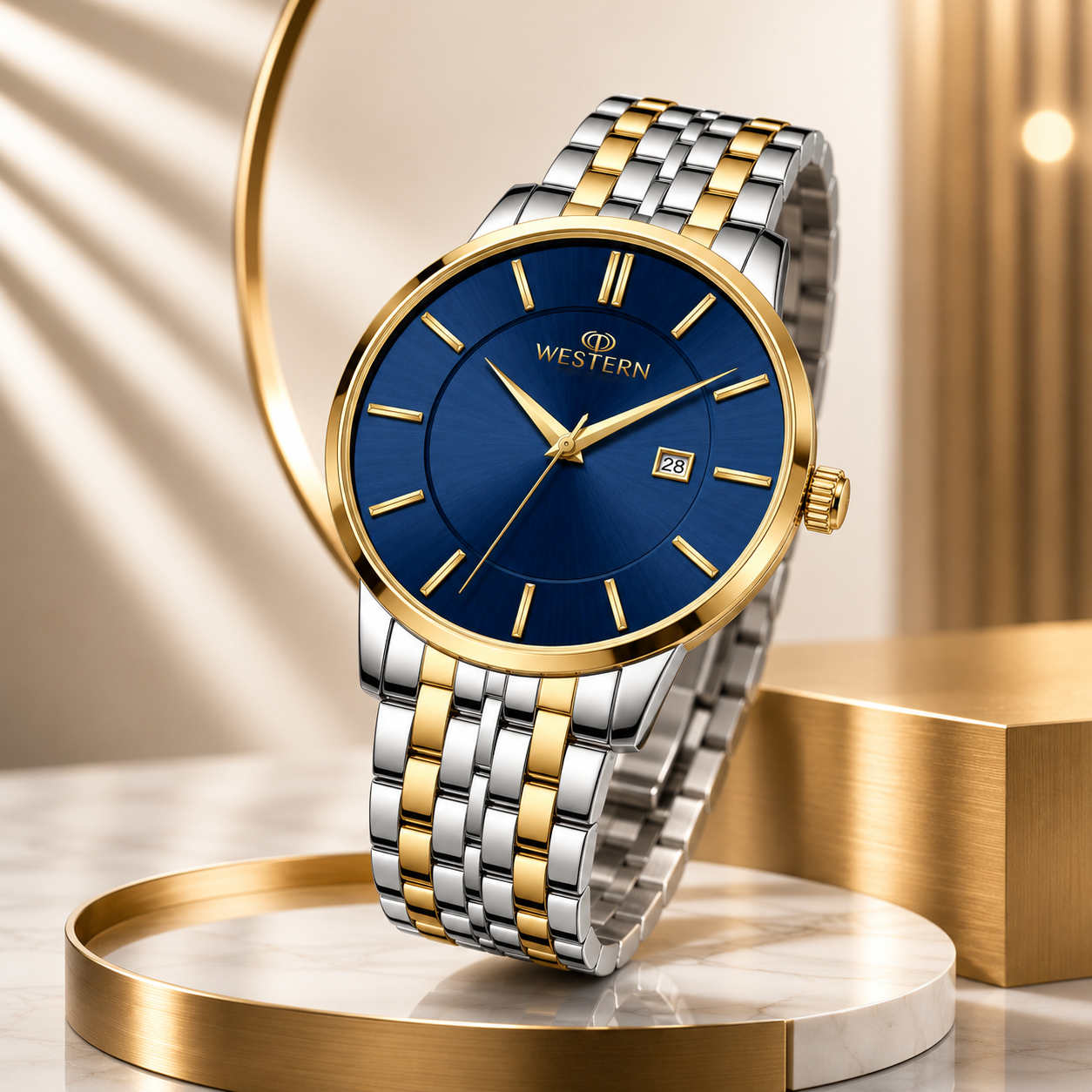 Men’s Elegant Bracelet Watch with Date Display