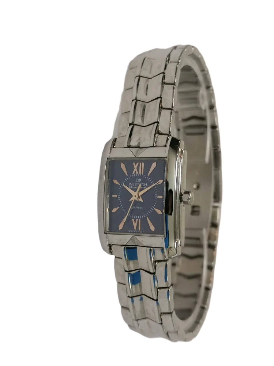 Elegance in Time, Rose-Plated Square Ladies Watch A7052LST010D