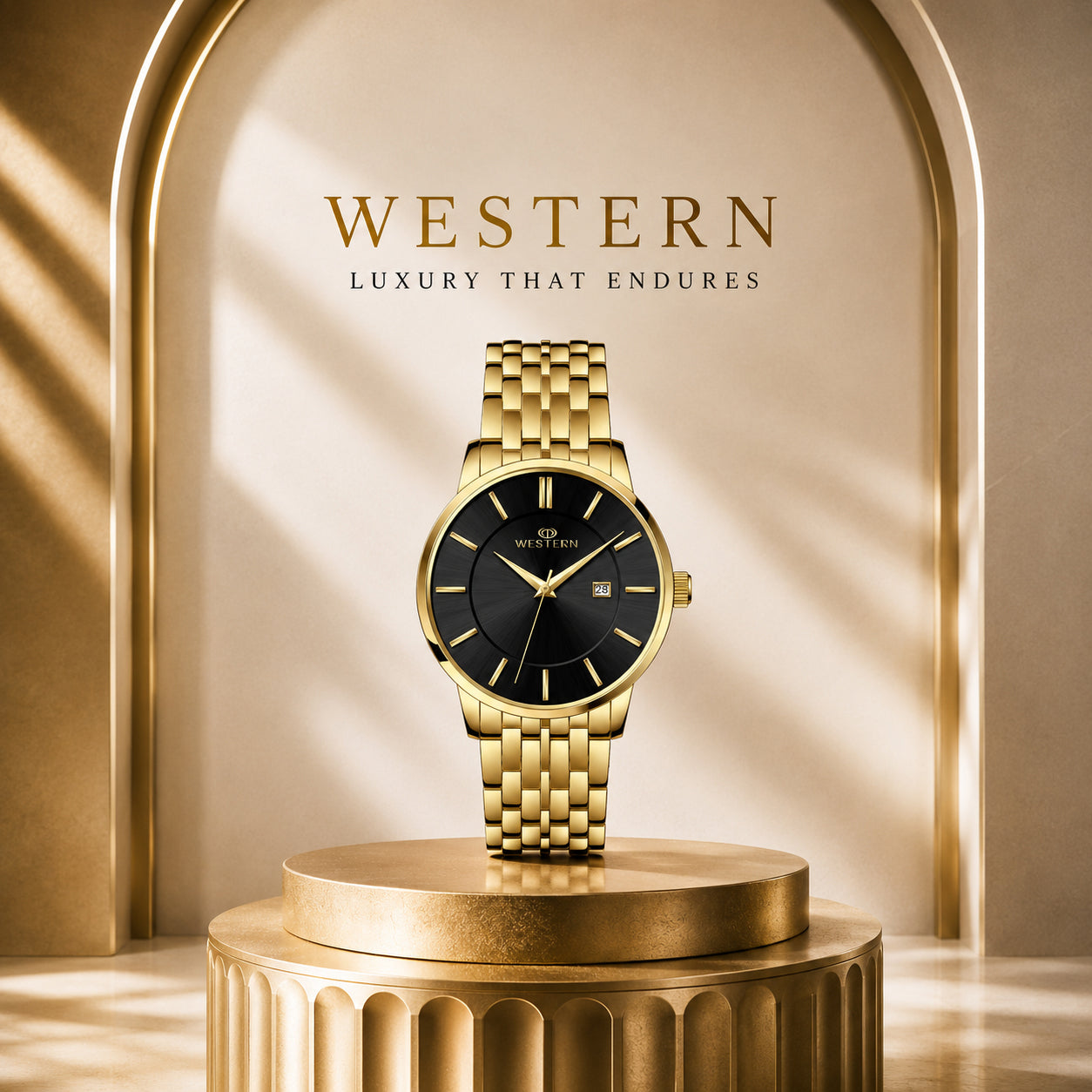 Men’s Elegant Bracelet Watch with Date Display