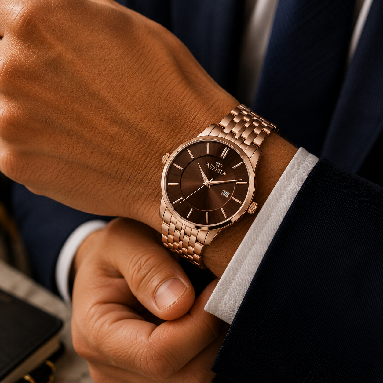 Men’s Elegant Bracelet Watch with Date Display