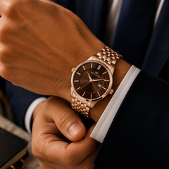 Men’s Elegant Bracelet Watch with Date Display