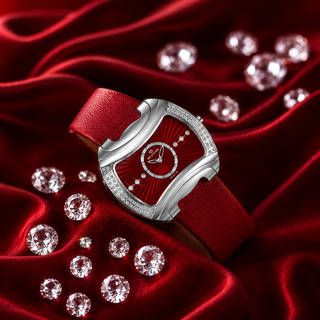 Elegant Women’s Quartz Analogue Watch with Genuine Leather Strap