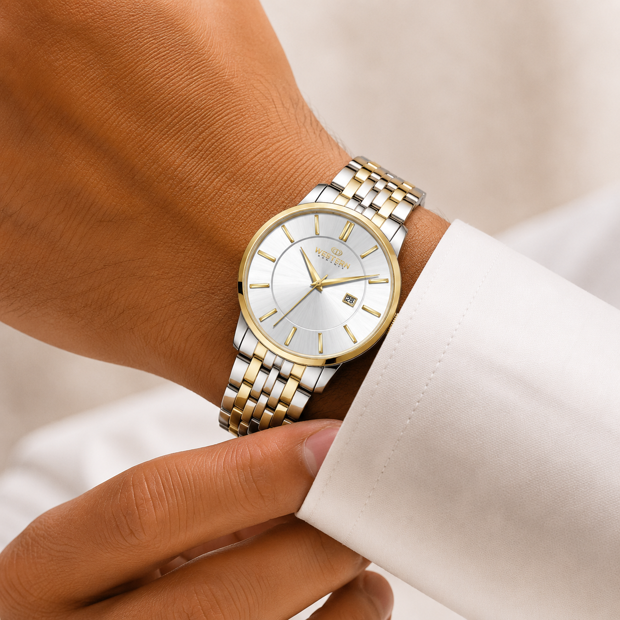 Men’s Elegant Bracelet Watch with Date Display