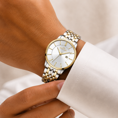 Men’s Elegant Bracelet Watch with Date Display