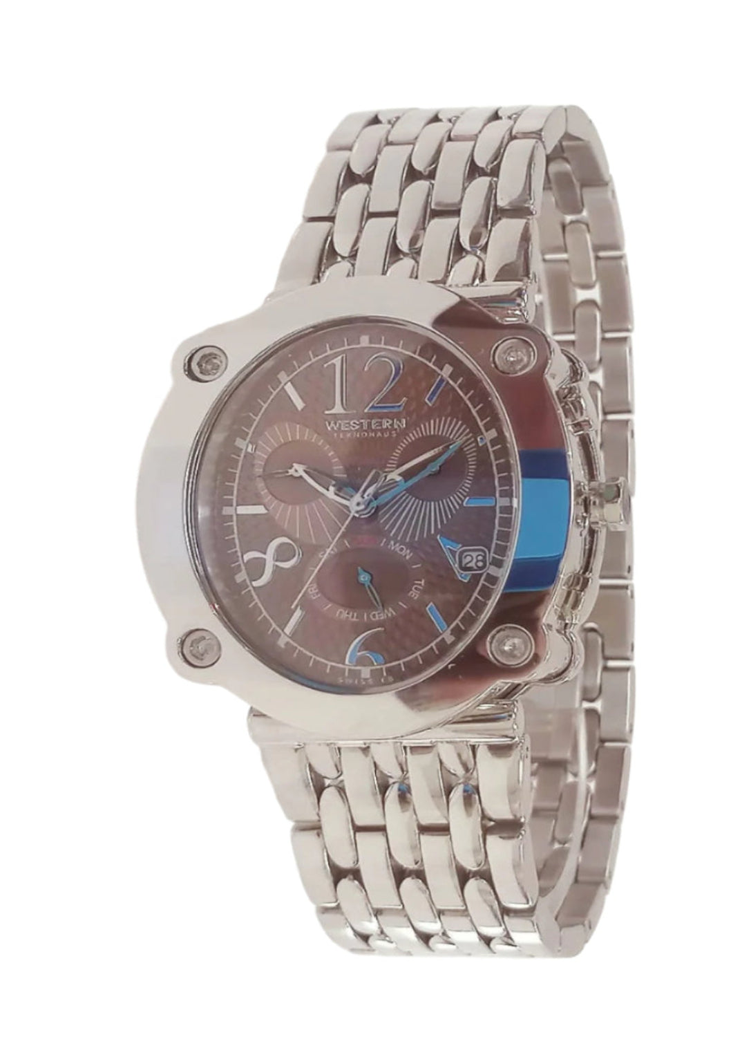 Stainless Steel Chronograph Watch for Men