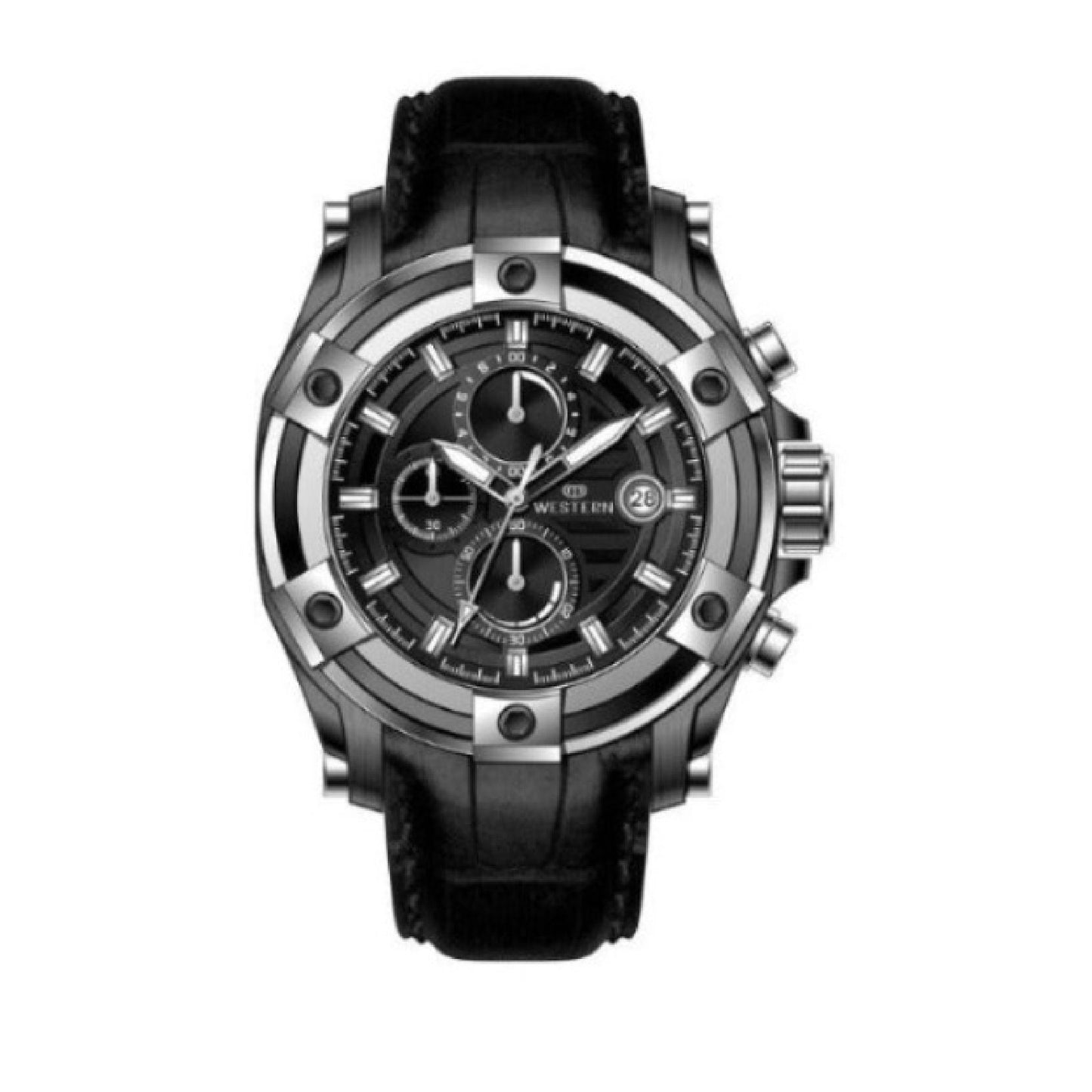 Stylish Leather Strap Chronograph Watch | Premium Quality & Timeless Design