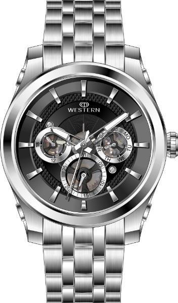 Men's Quartz Analogue Stainless-Steel Bracelet Multifunction Watch