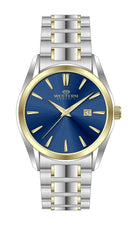 WESTERN Men’s Stainless Steel Bracelet Watch with Date Display – 3 ATM Water Resistant Luxury Dress Watch
