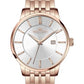 Gents Golden Bracelet Watch with Silver Dial – Stylish Men’s Timepiece