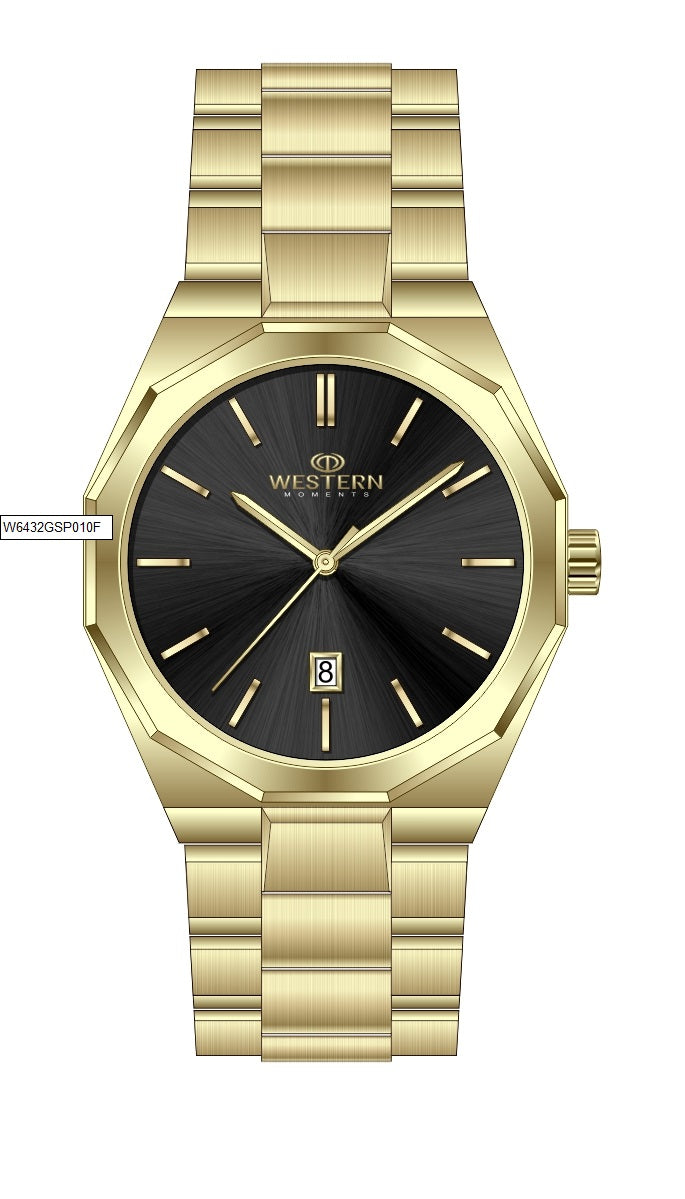 Western Men’s Stainless Steel Bracelet Watch – Date Display, Water Resistant | UAE