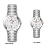 Elegant band couple watches with sapphire crystal glass and matching designs