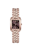 Elegance in Time, Rose-Plated Square Ladies Watch A7052LPP010Q