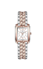 Elegance in Time, Rose-Plated Square Ladies Watch A7052LPS010A