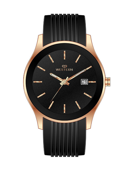 Men's Casual Quartz Analogue Silicon Strap Watch