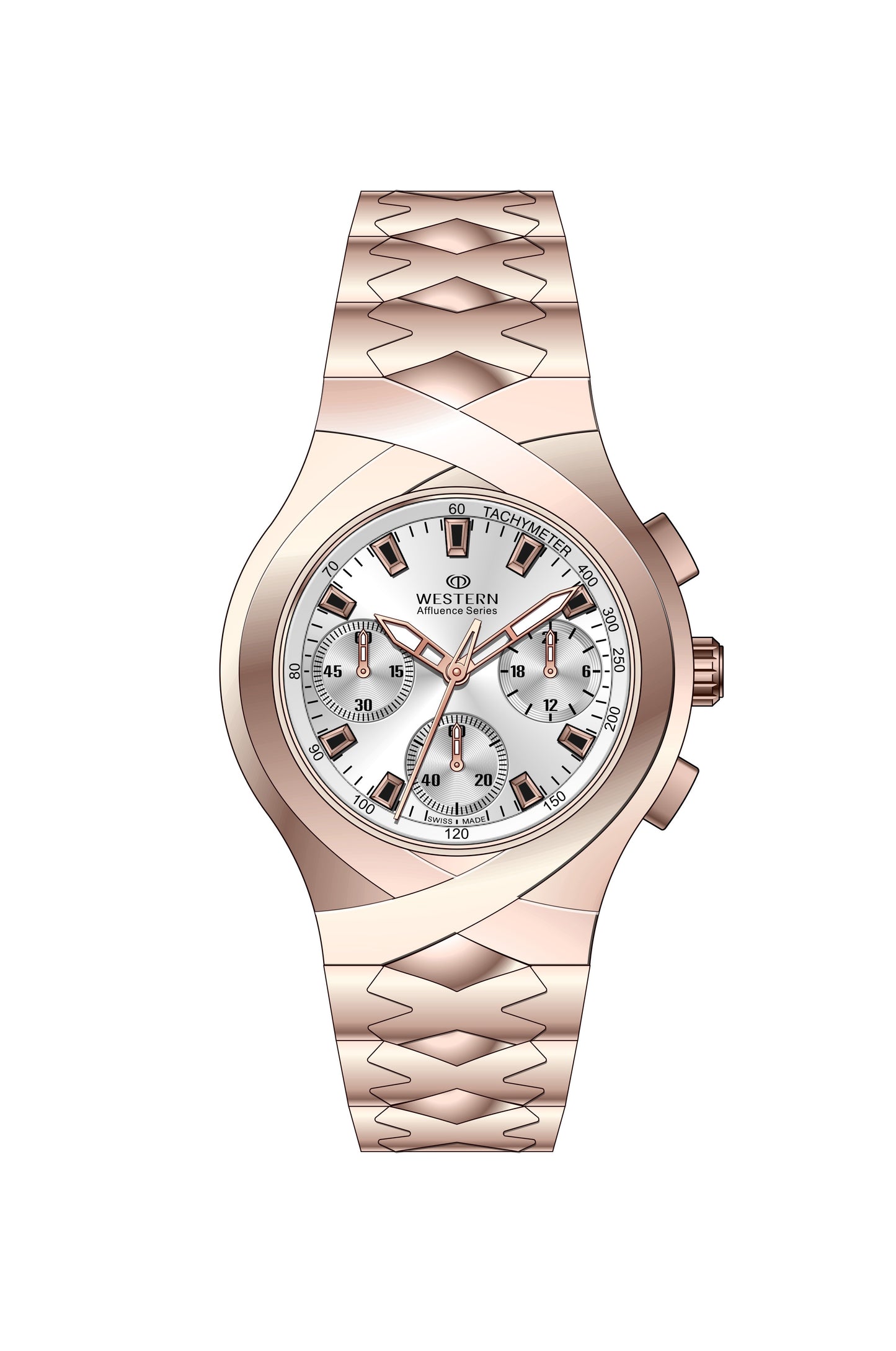 Exclusive Men's Chronograph Watch with Stainless Steel Bracelet