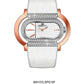 Elegant Ladies' Analogue Quartz Watch | White Dial & White Strap