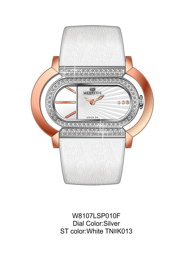 Elegant Ladies' Analogue Quartz Watch | White Dial & White Strap