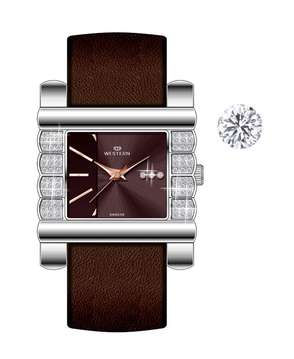 Quartz Analogue Leather Strap Ladies Watch