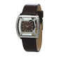 Elegant Quartz Analogue Leather Strap Ladies Watch with Silver Dial