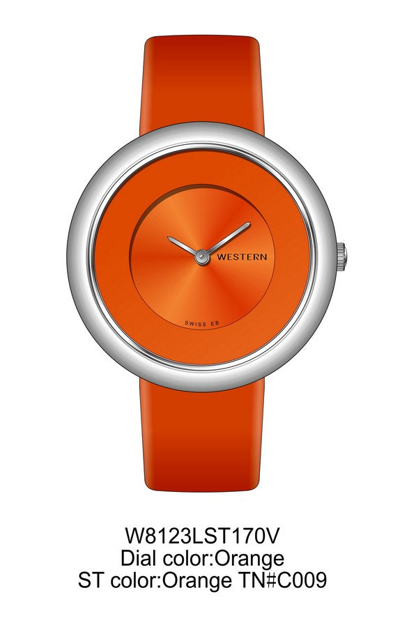 Ladies’ Strap Watch with Orange Strap & Dial | Stylish & Trendy Women’s Watch”