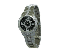 Premium Stainless Steel Women’s Watch with Stones – Secure Double Hidden Clasp