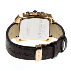 Western Men's Luxury Chronograph Watch – Brown Leather Strap
