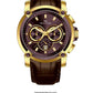 Vergant Series Men's Quartz Analogue Leather Strap Chronograph Watch