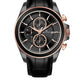 Men's Quartz Analogue Leather Strap Chronograph Watch