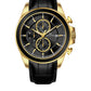 Men's Quartz Analogue Leather Strap Chronograph Watch