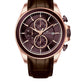 Men's Quartz Analogue Leather Strap Chronograph Watch